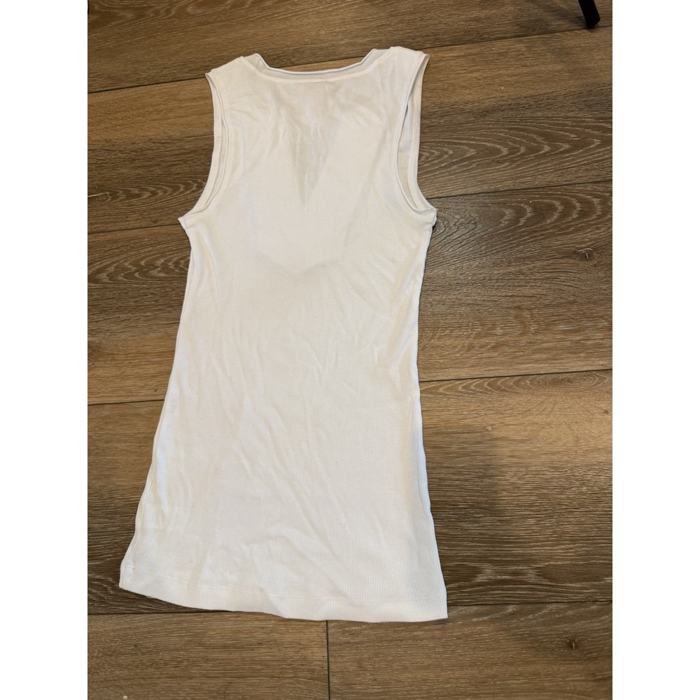 NWT Charlotte Tarantola Sz Large White Tank With‎ Crystal Accents Sleeveless Top - Picture 7 of 8